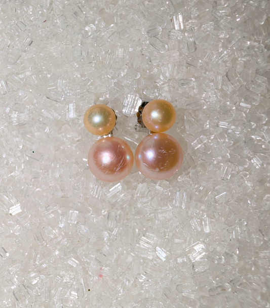 duo pearl earrings