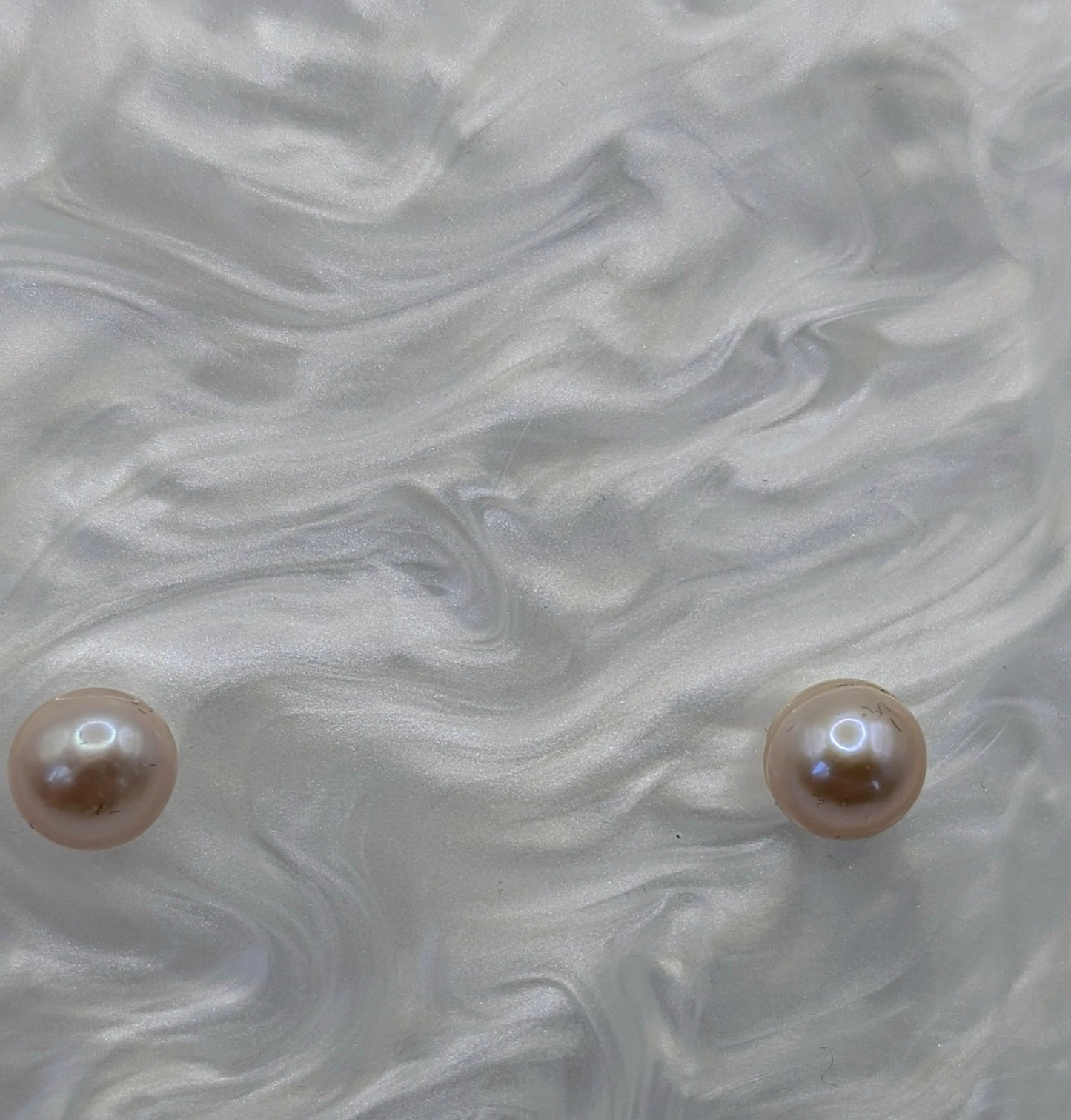 lavender pearl studs