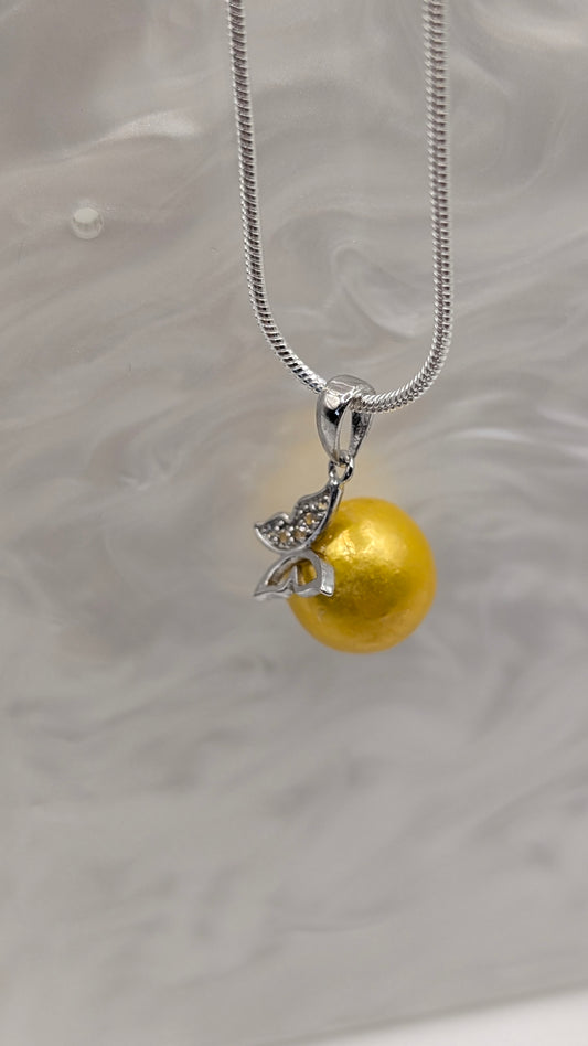 Perched butterfly Edison pendant