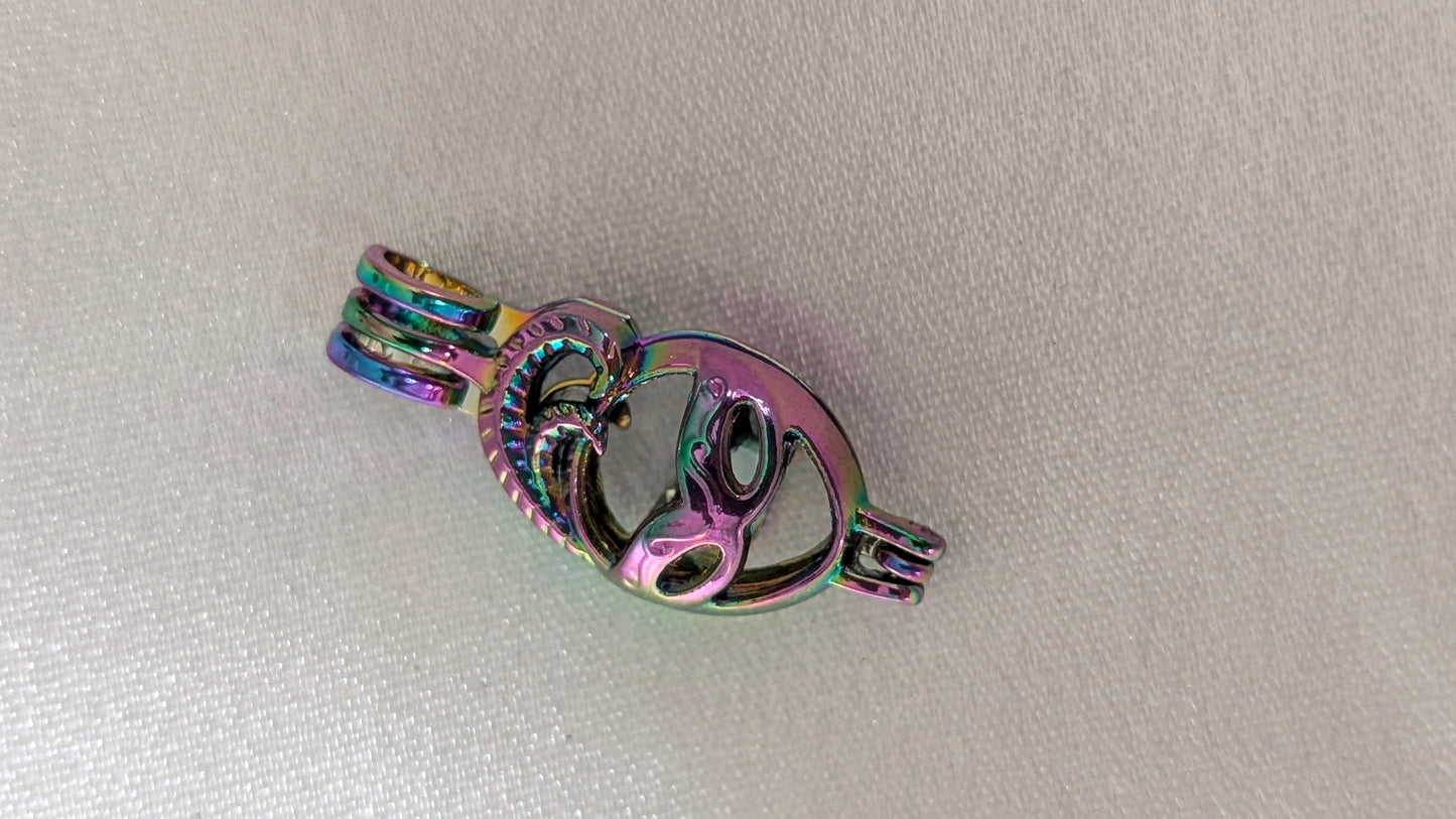 Rainbow iridescent plated cages