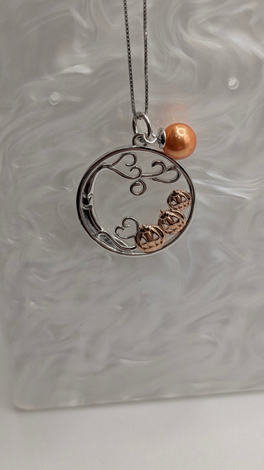 Pumpkin Patch pendant with orange pearl
