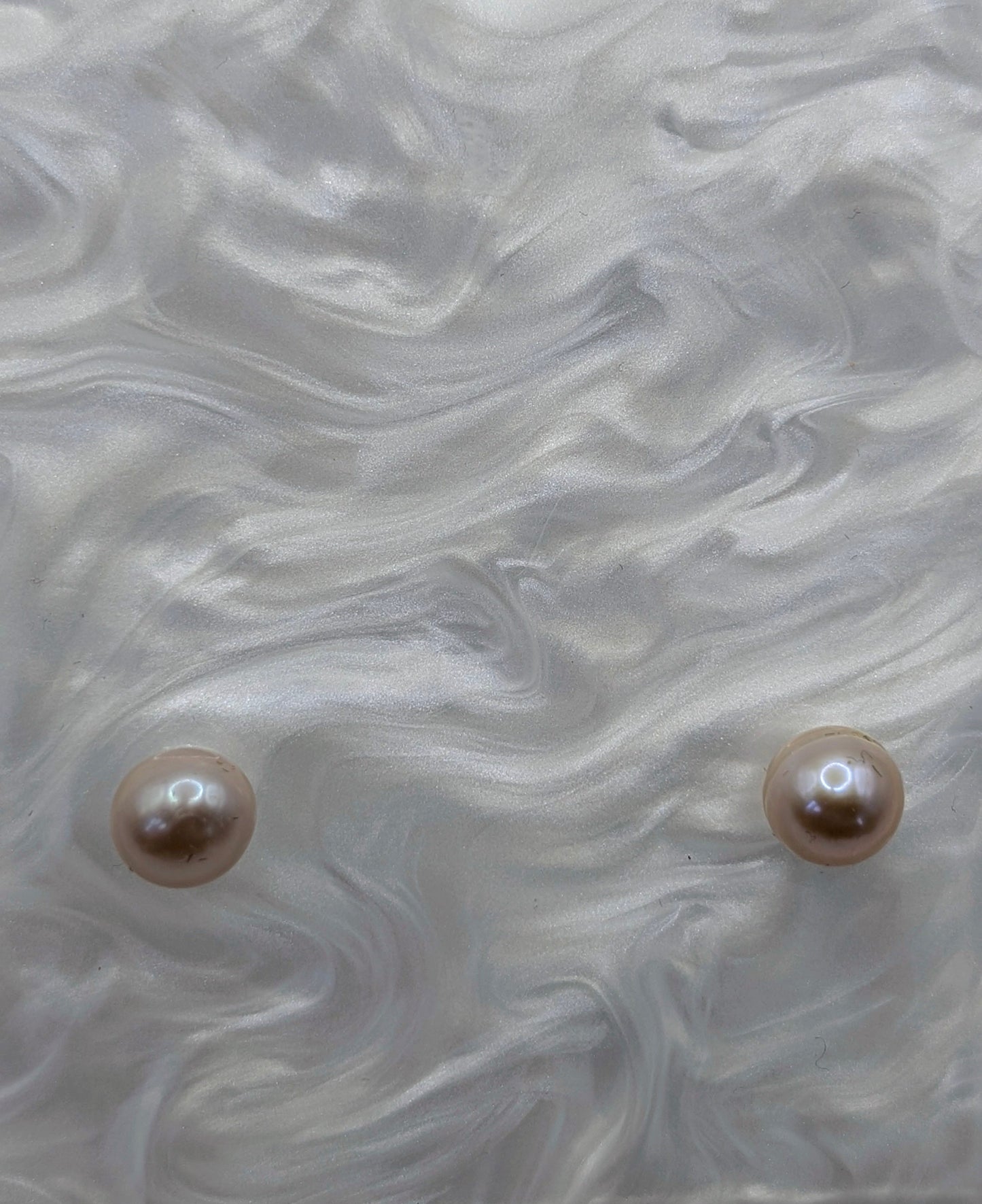 lavender pearl studs
