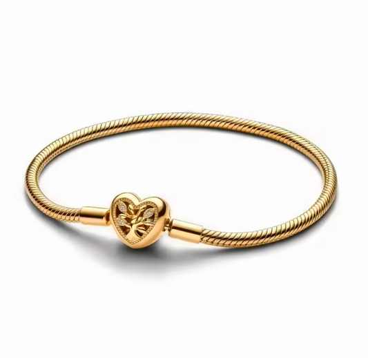 Tree of life charm bracelet in gold