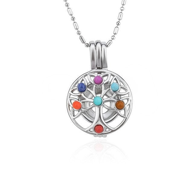 Chakra Tree colourful pearl cage