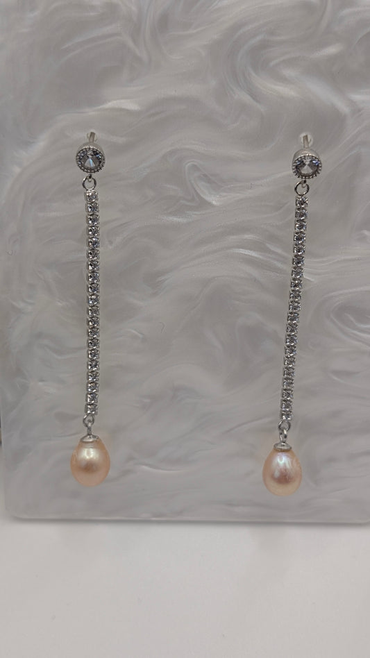 Peach sparkle dangels