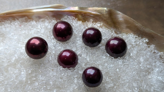 Black Cherry/Christmas red Edison large 13-15mm