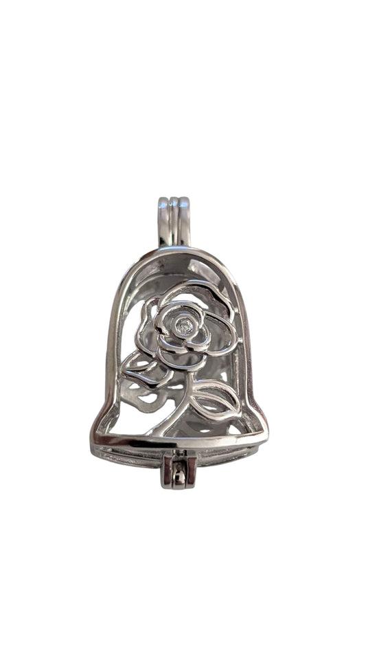 Bell Rose cage pendant