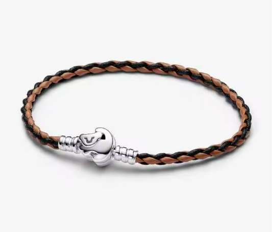 Lion king leather effect charm bracelet