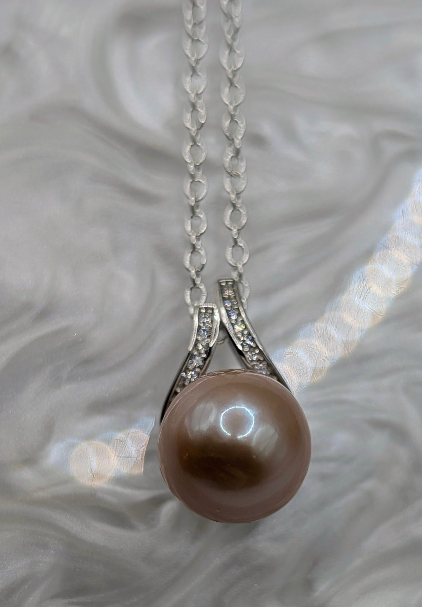 Light blush pink edison pendant