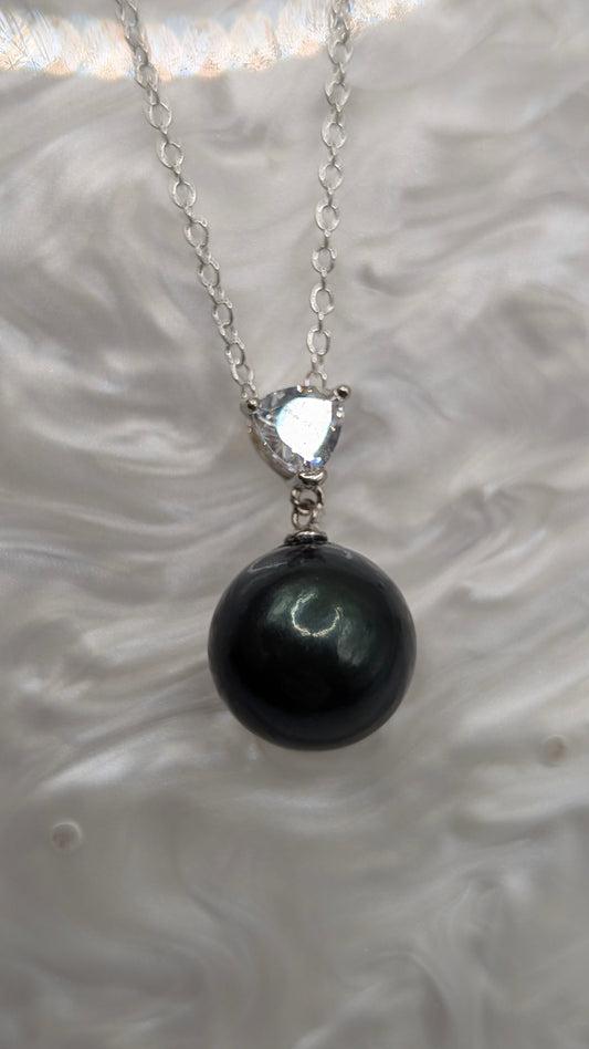 Large dark green Edison on Zirconia drop