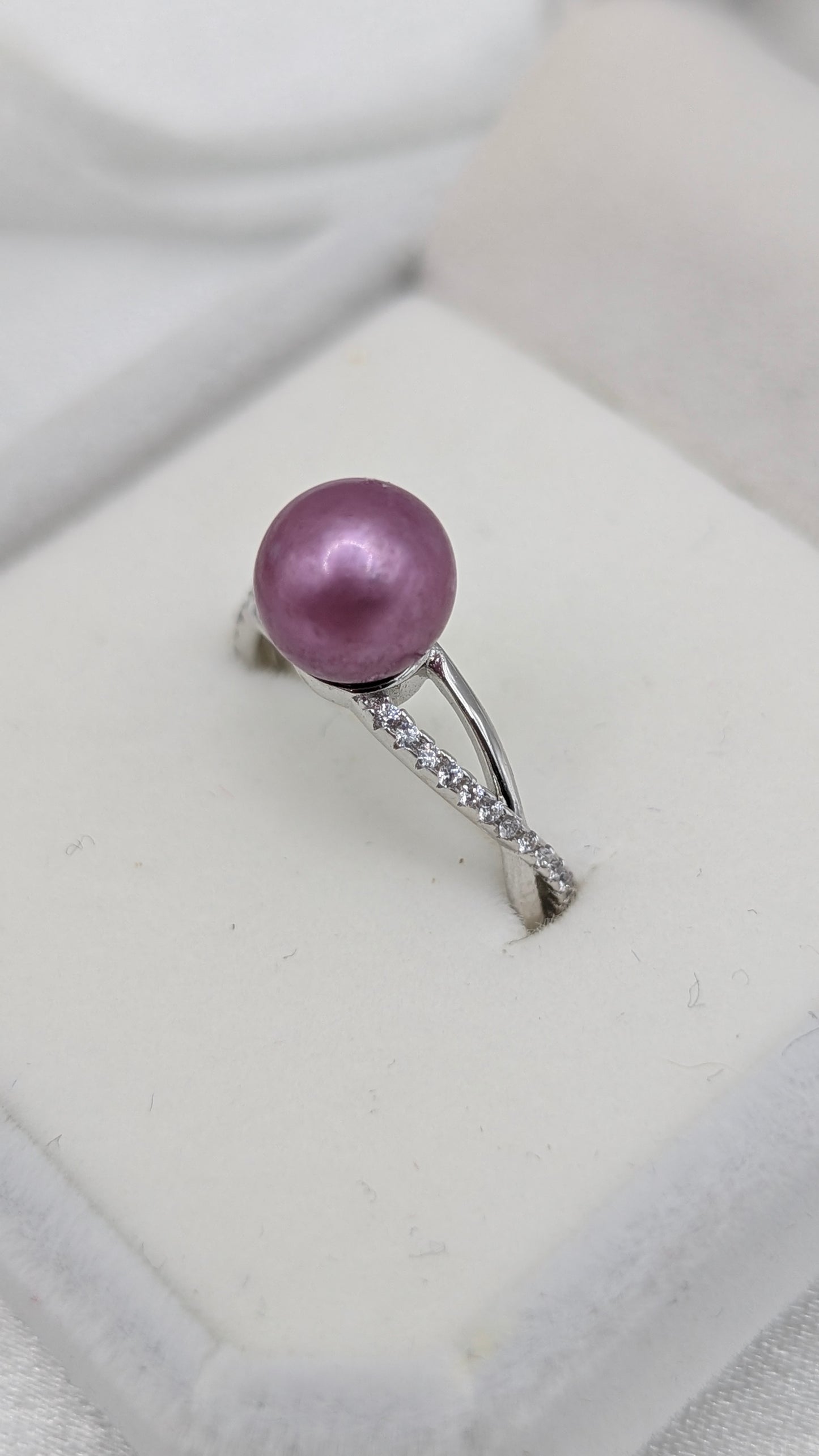 Mauve Double band ring