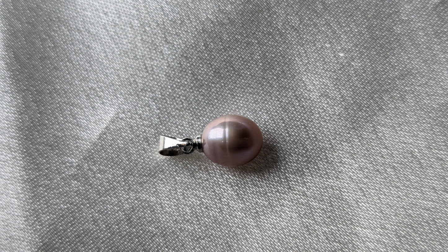 lavender rice drop pendant