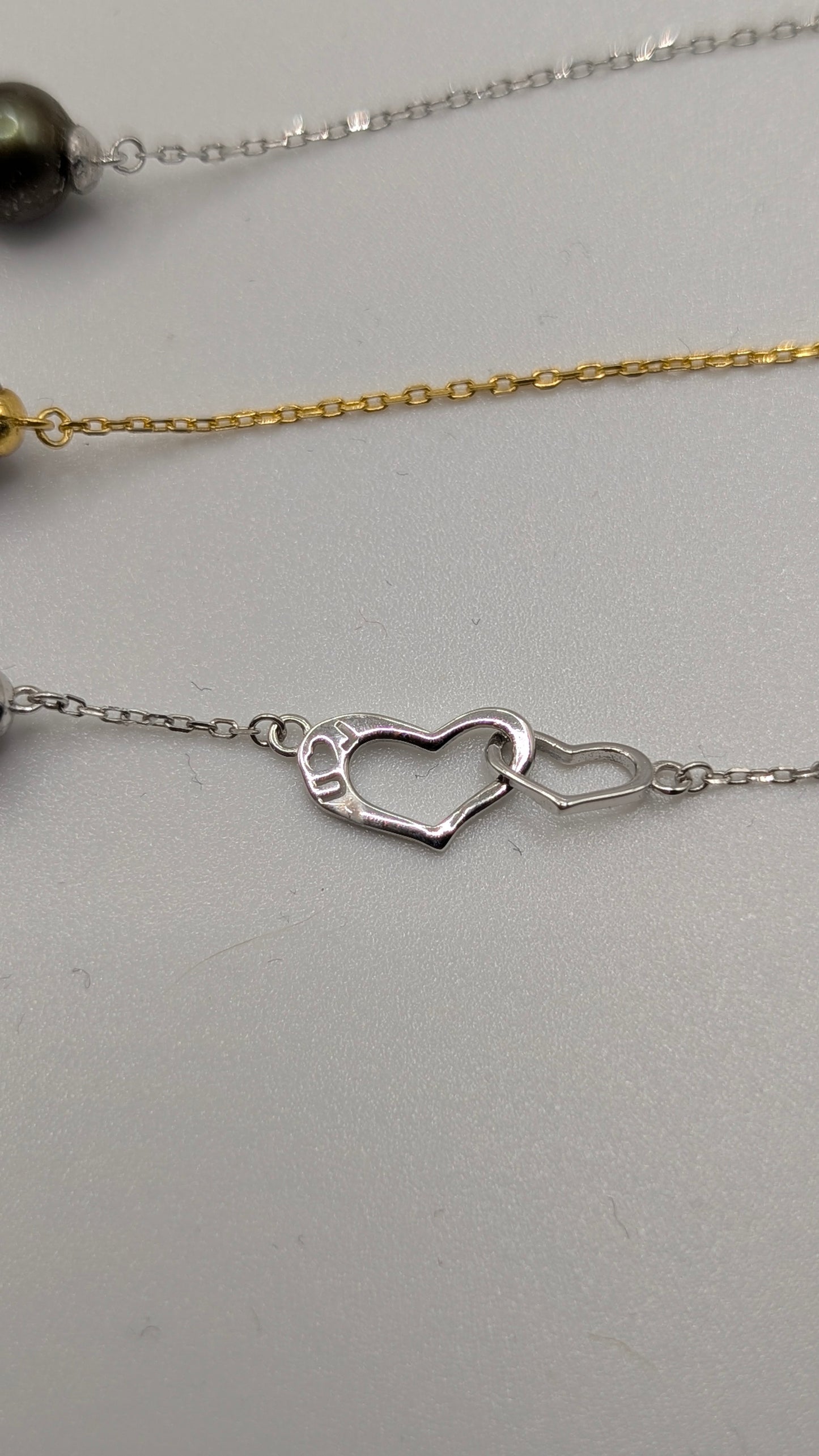 Love you, suspended pearl bracelet