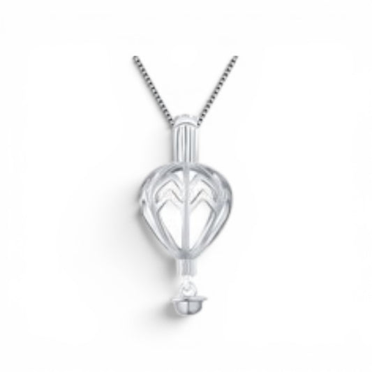 Hot air balloon sterling silver cage
