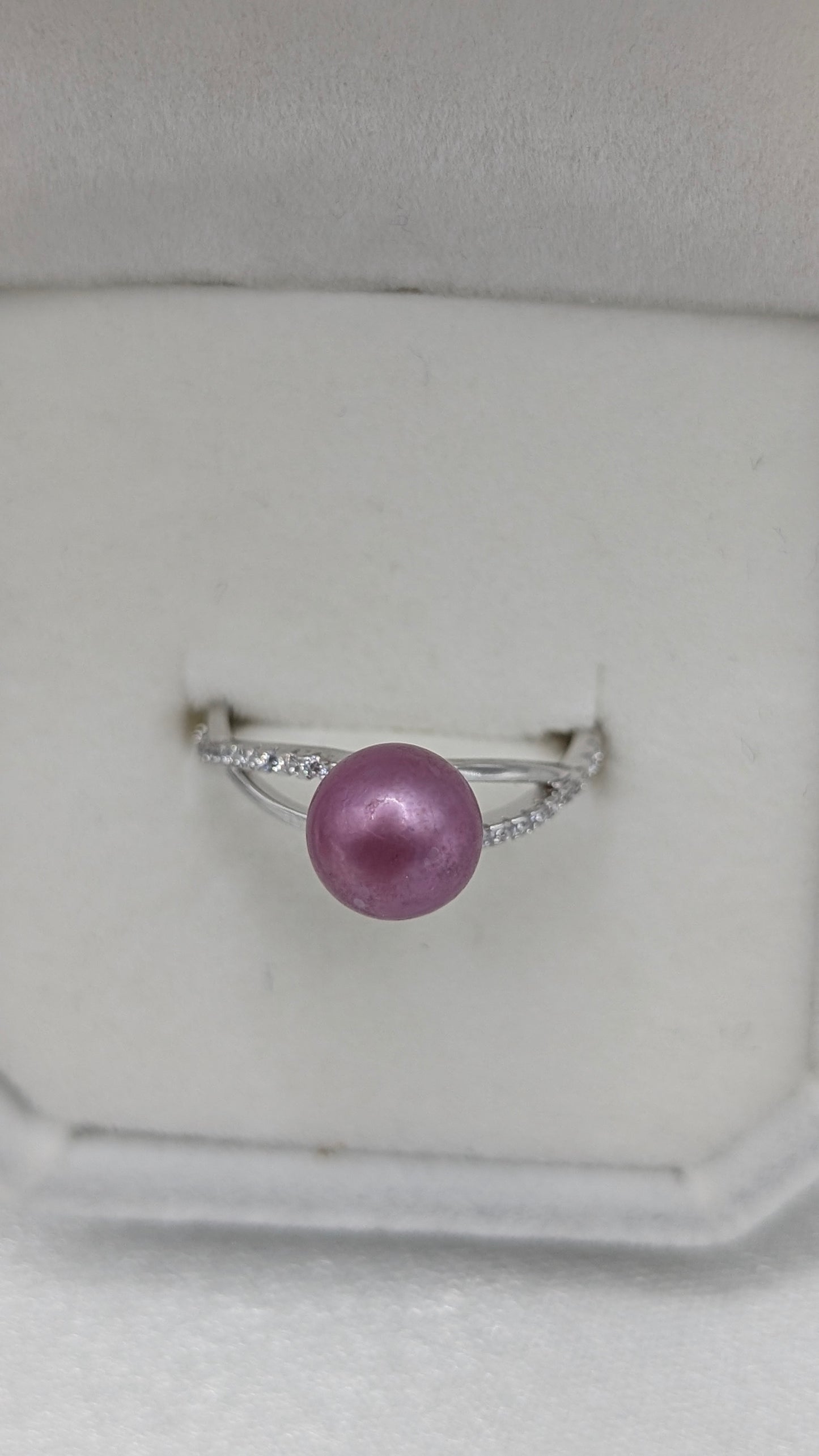 Mauve Double band ring