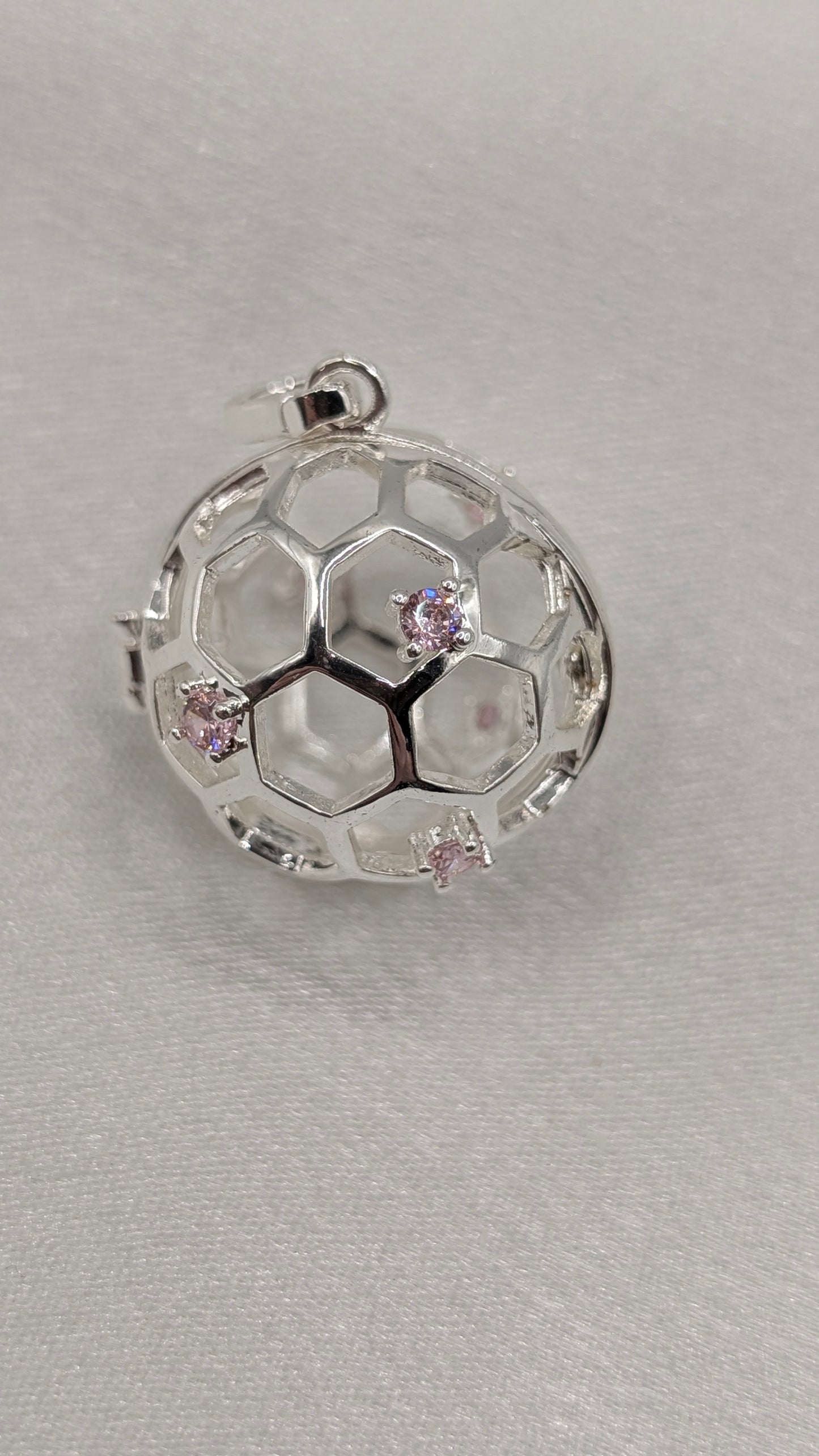 Edison cage with pink gems