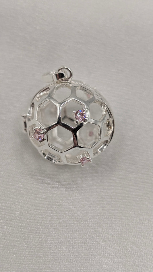 Edison cage with pink gems