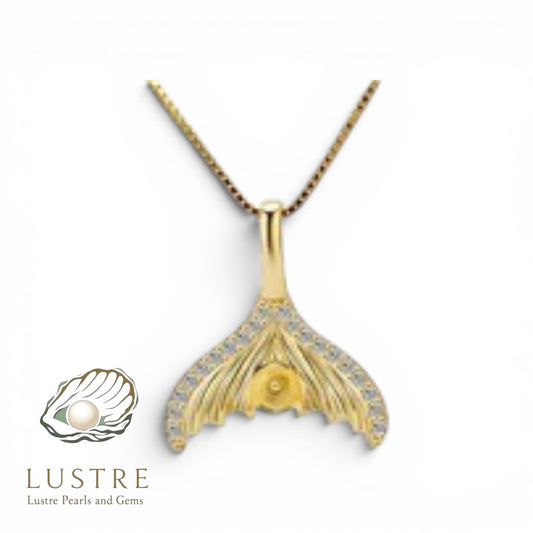 golden mermaid tail pendant