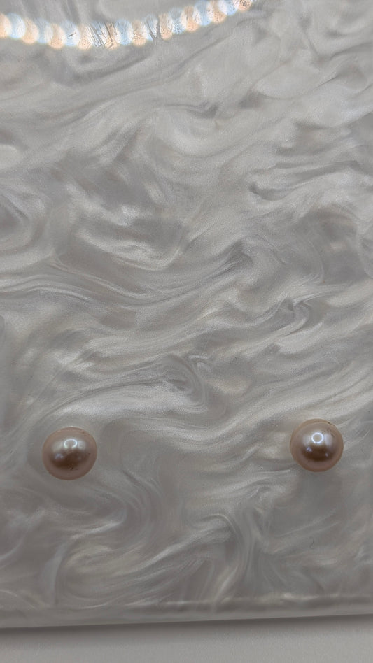 lavender pearl studs