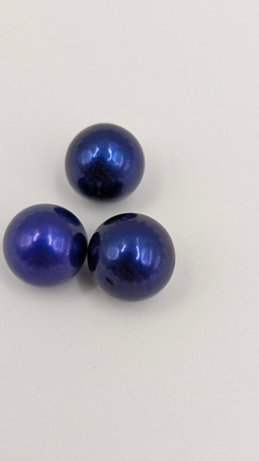 Deep blurple Edison pearls