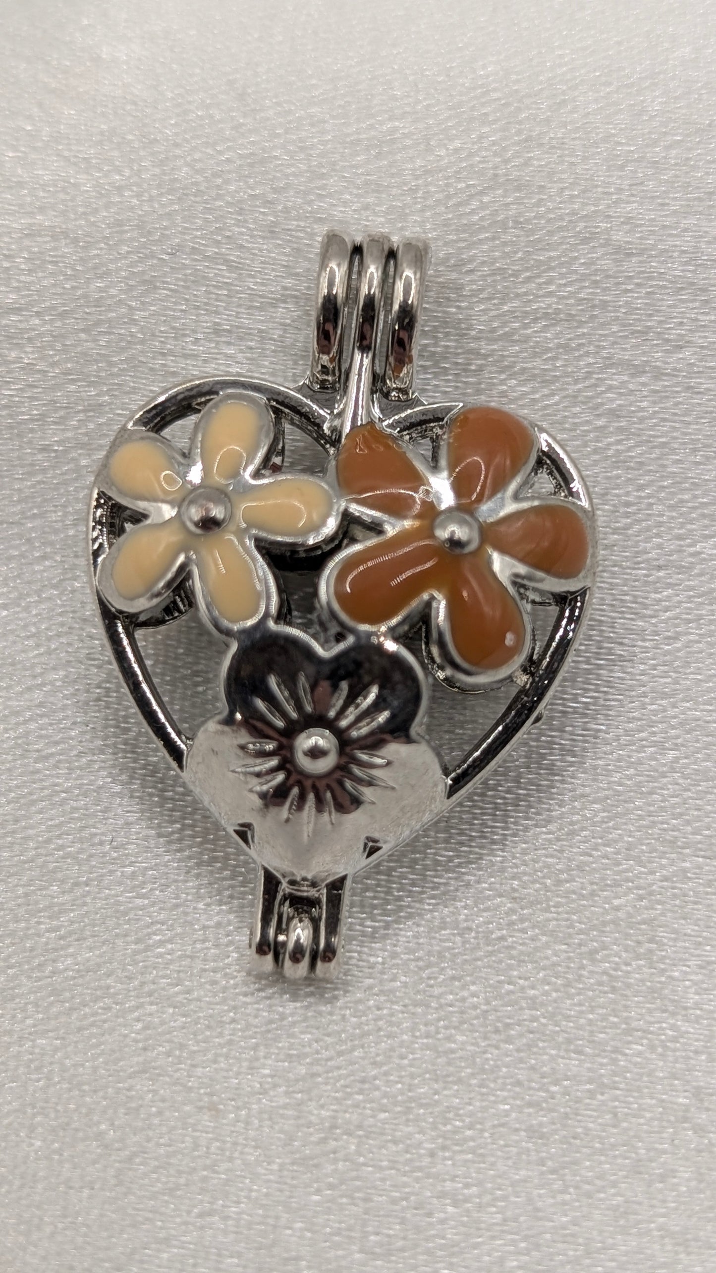 yellow and orange flower heart colour cage