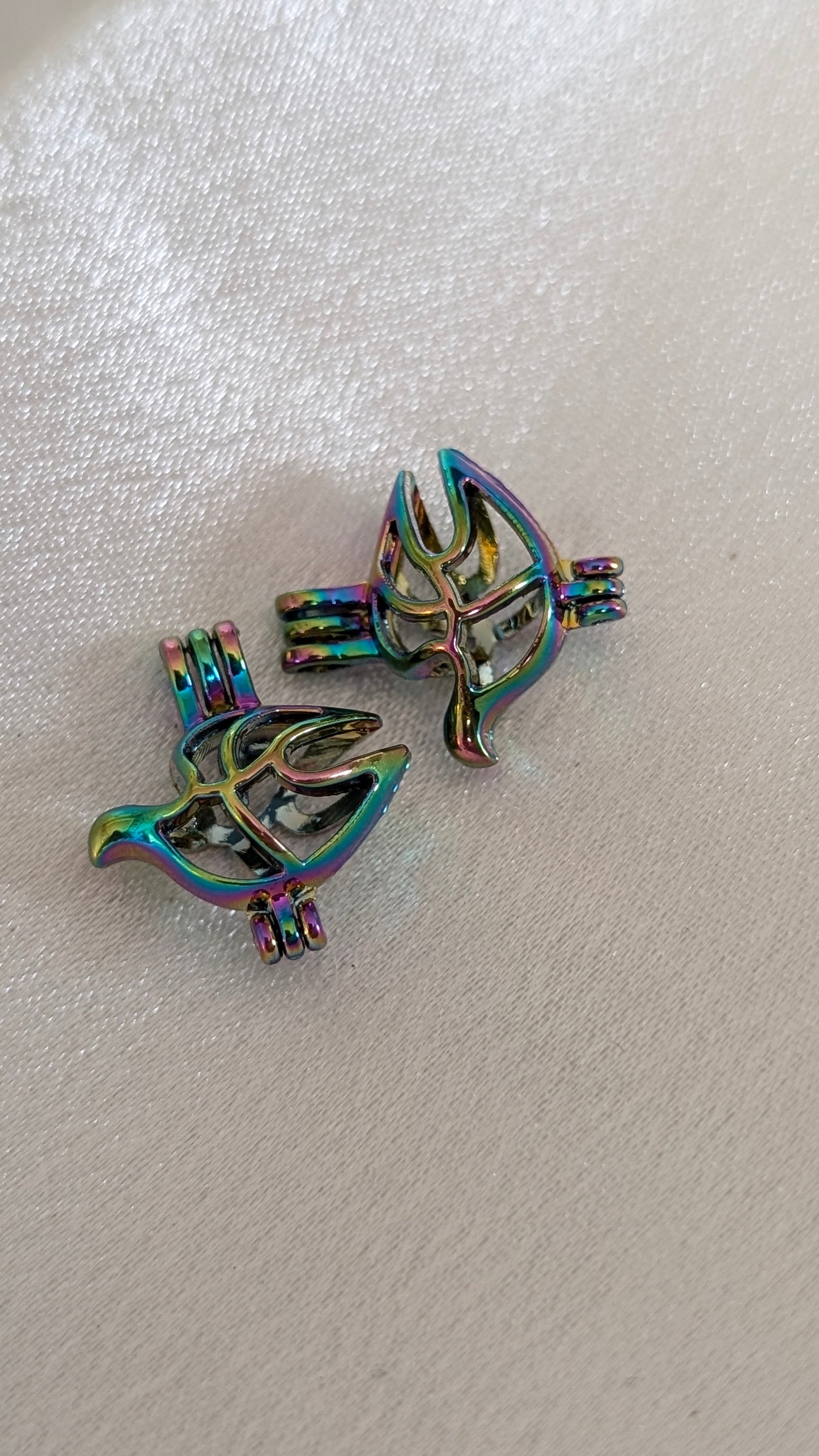 Rainbow iridescent plated cages