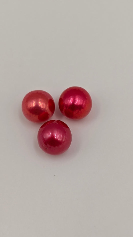Deep coral/light red Edison pearl
