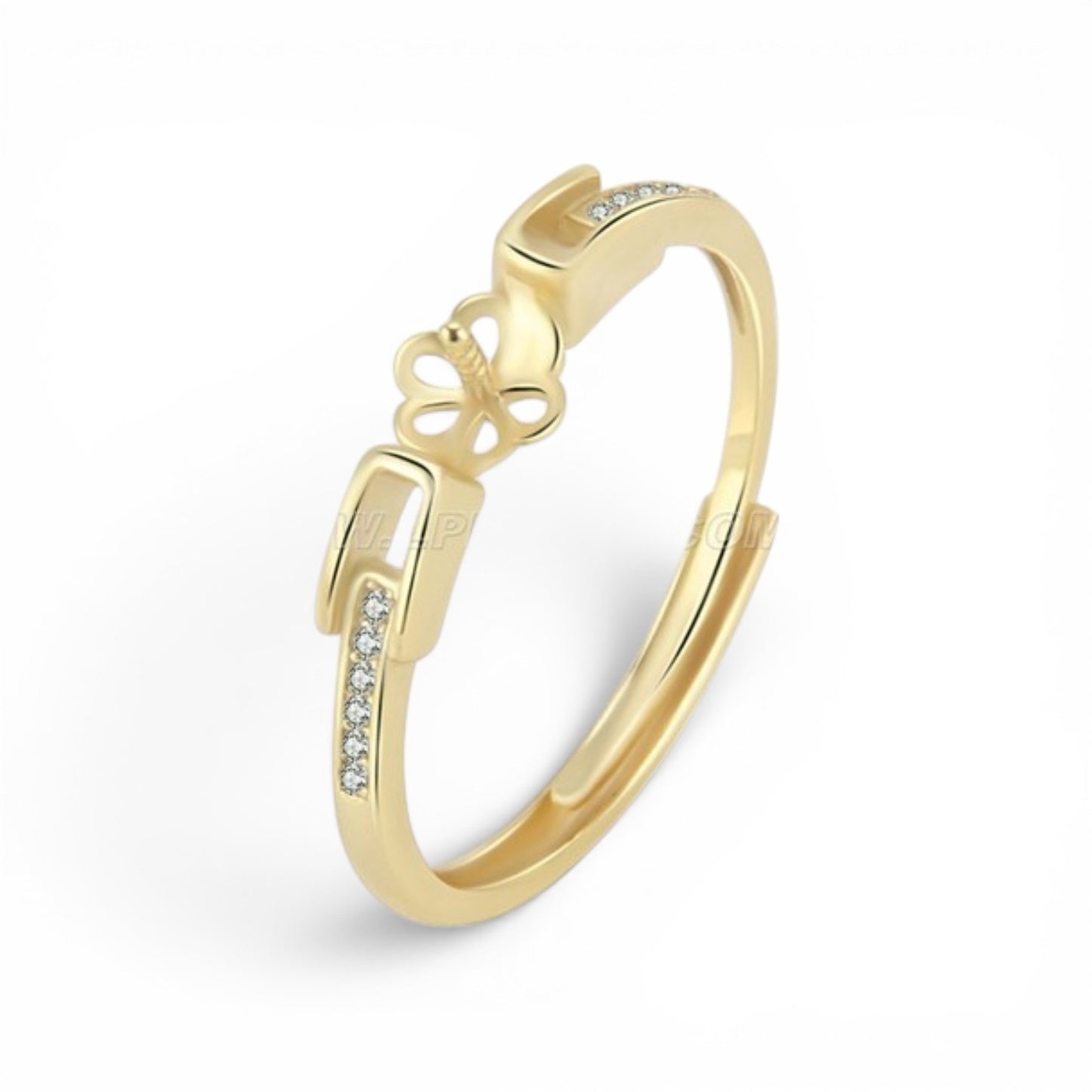 Gold link ring