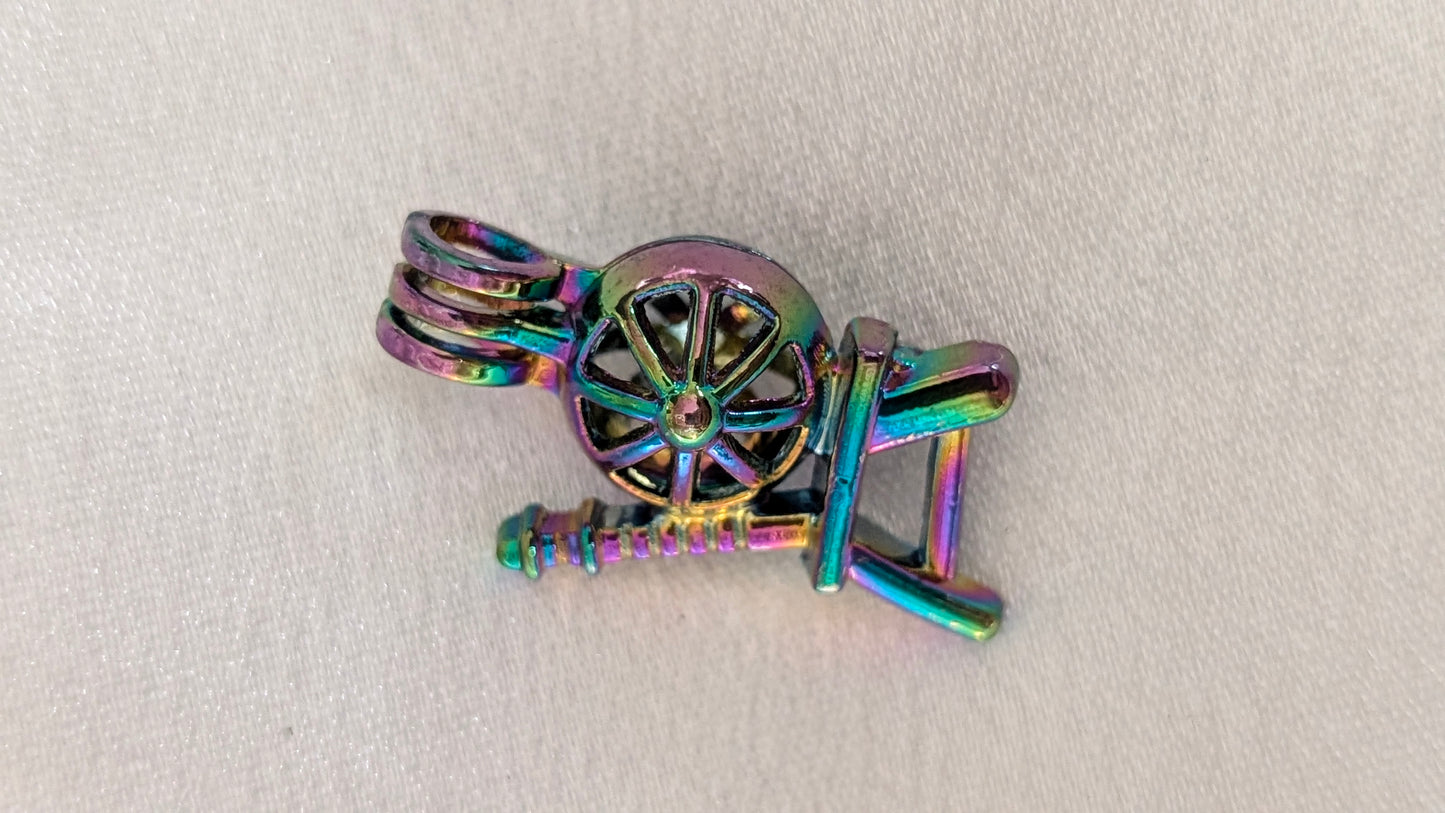 Rainbow iridescent plated cages