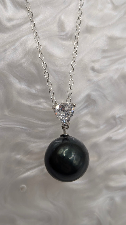 Large dark green Edison on Zirconia drop