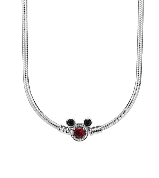 Mickey Mouse red Jewel charm necklace