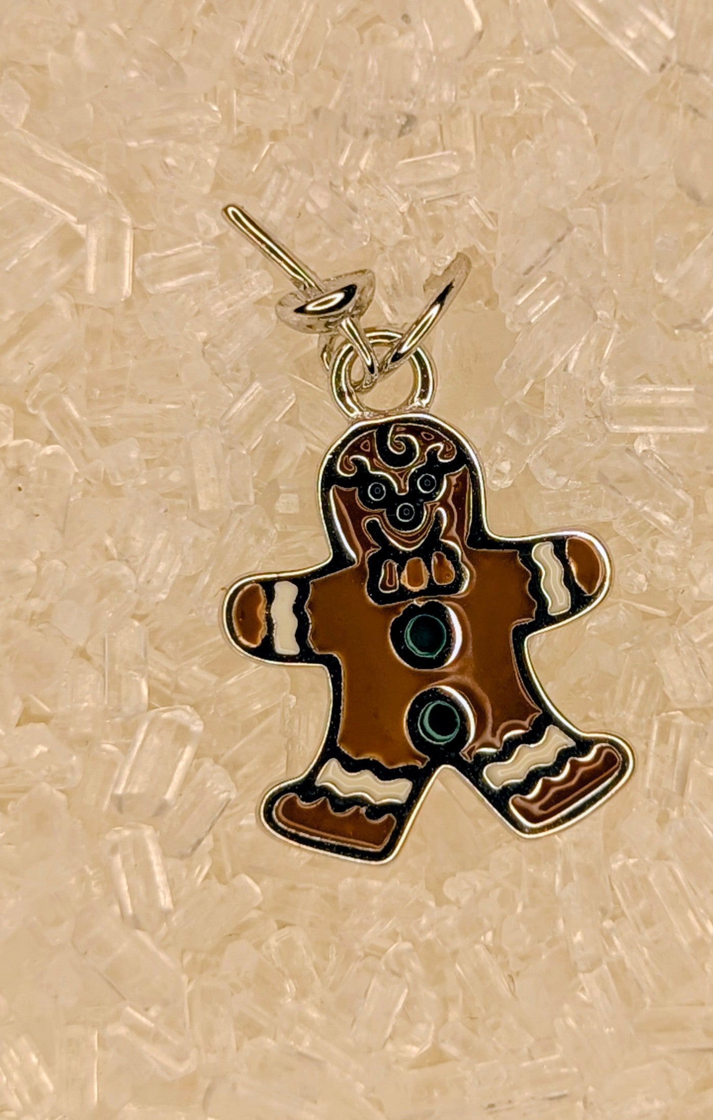 Ginger bread man pearl pendant