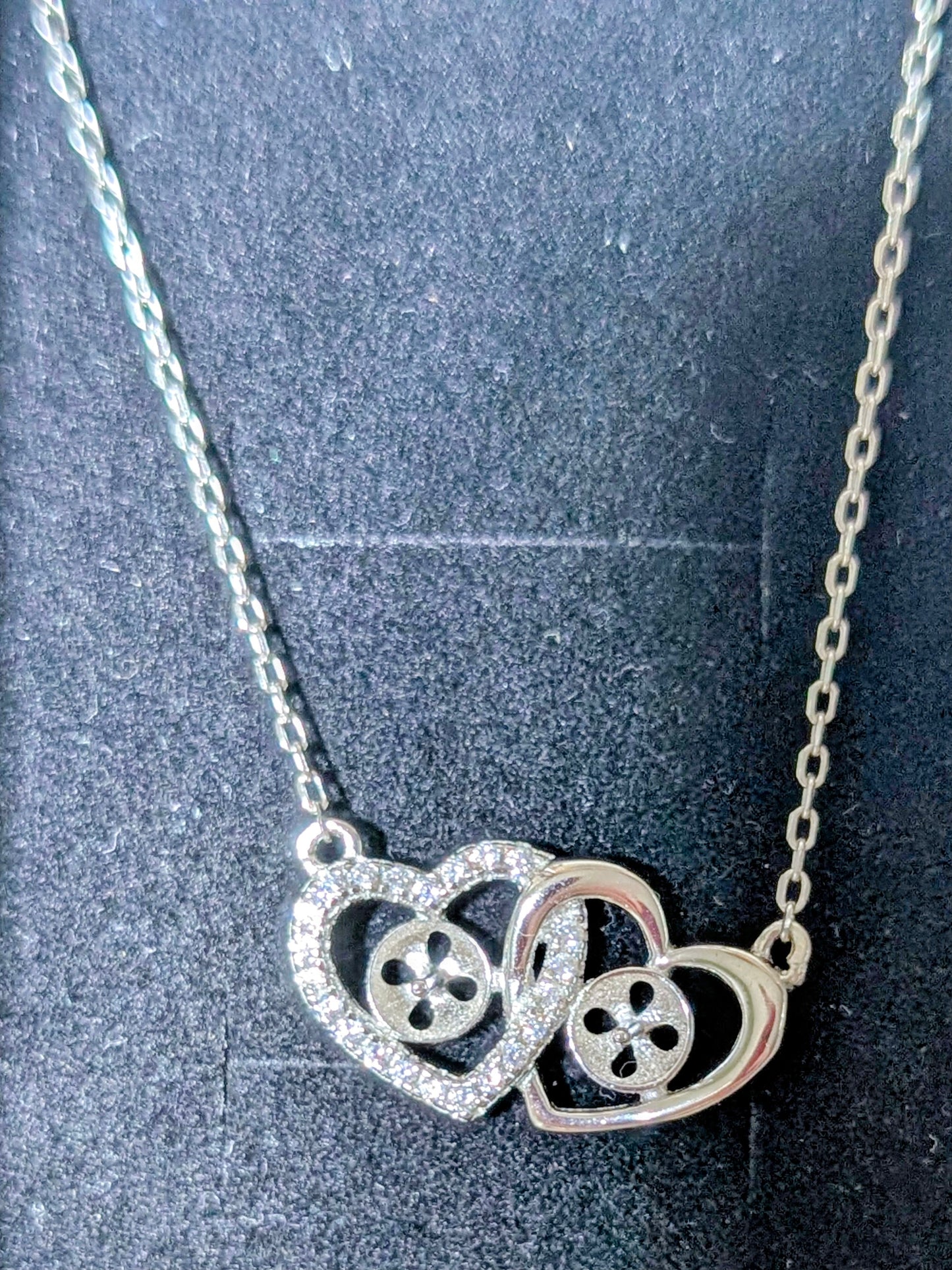 Double heart necklace