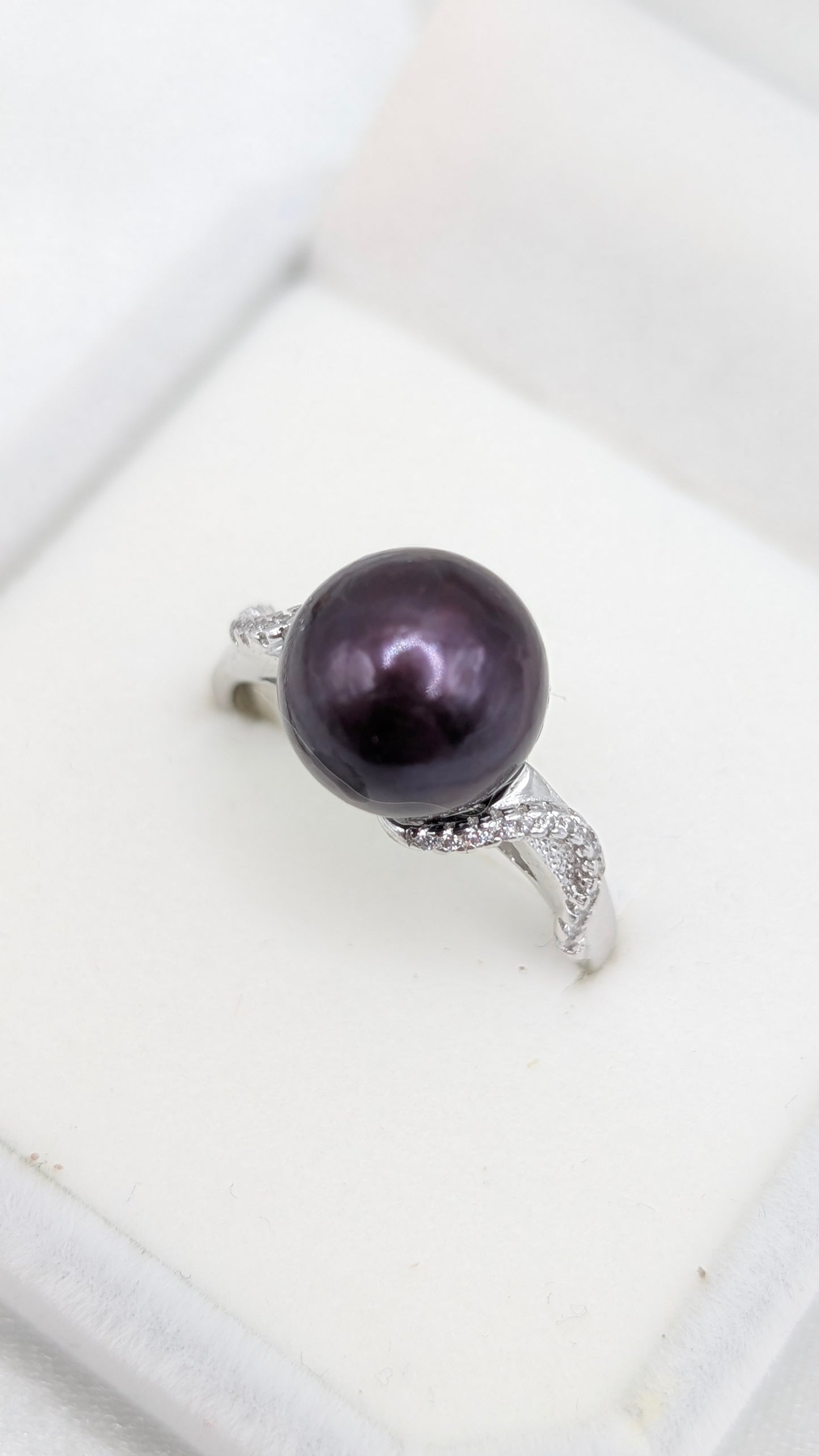 Very deep dark purple Aurora Edison ring