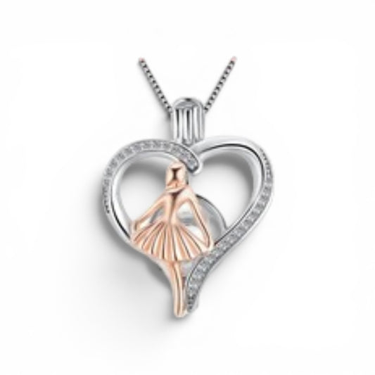 Silver and rose gold girl cage