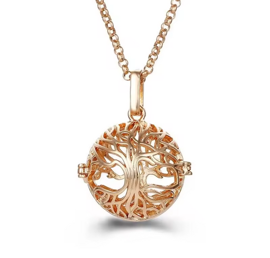 Gold tree of life edison cage