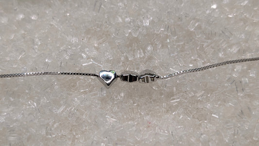 sterling silver 3 hearts bracelet