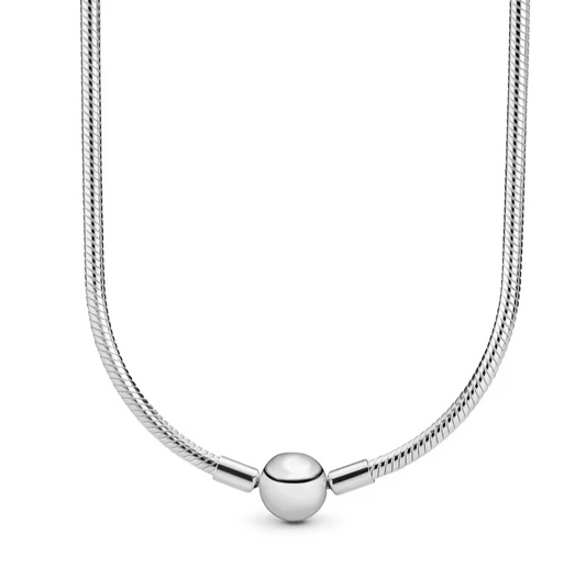 Silver ball charm Necklace