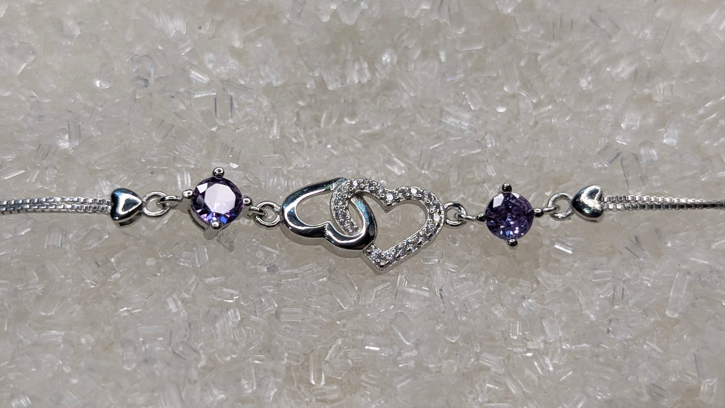 Genuine amethyst bracelet