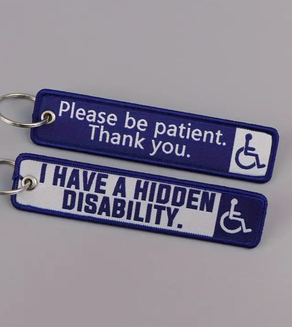 Hidden Disability tag key ring