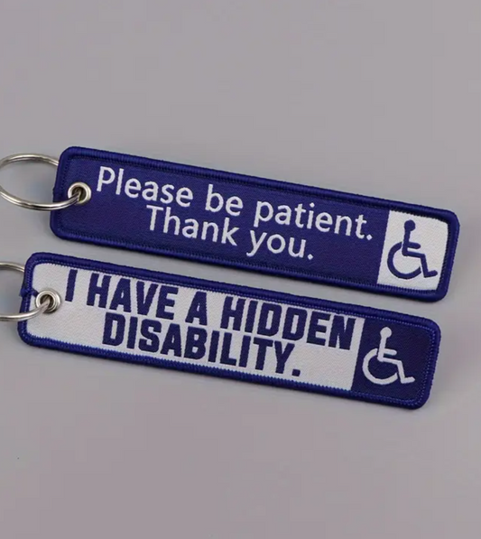 Hidden Disability tag key ring