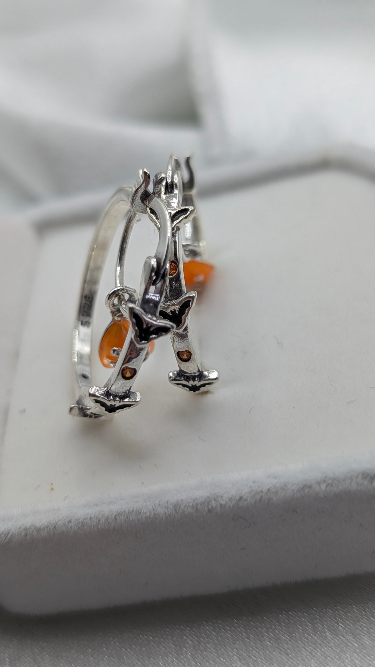 Sterling Silver Halloween hoops