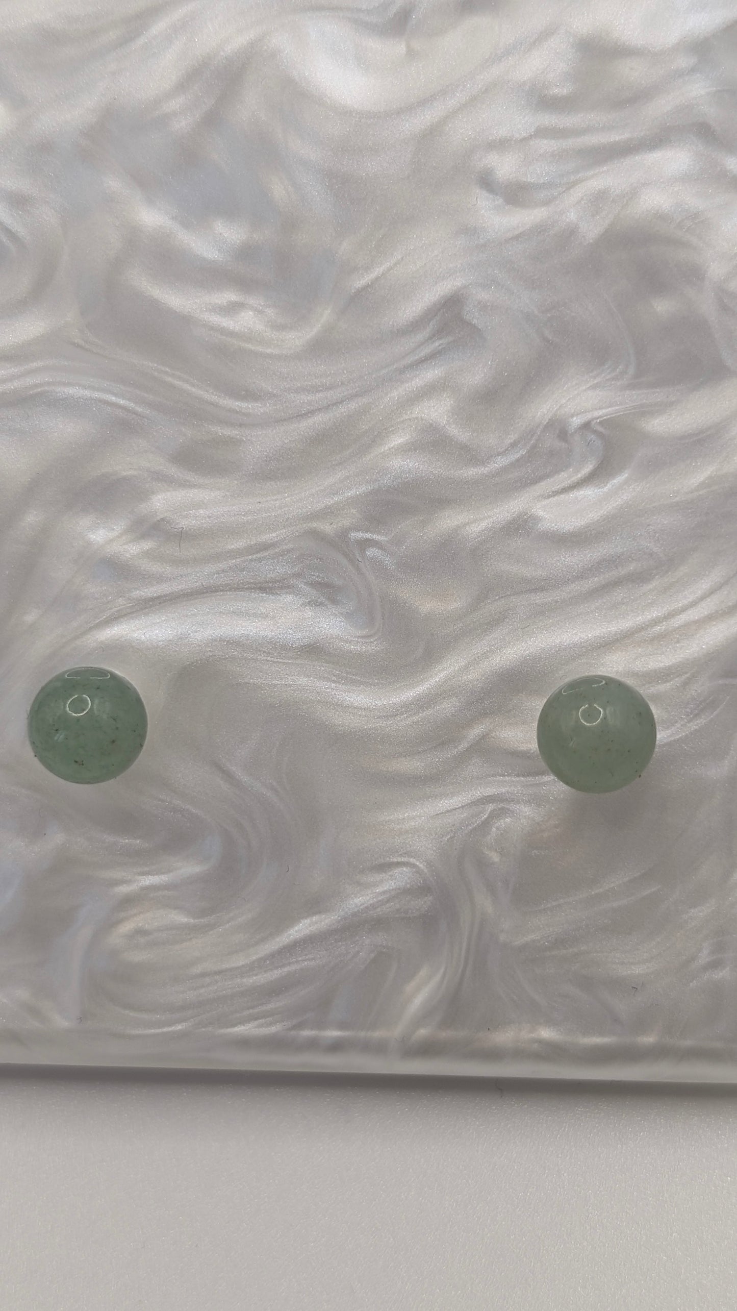 Green aventurine stud earrings