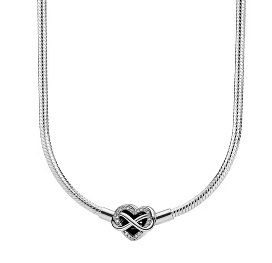 Infinity Heart Charm Necklace