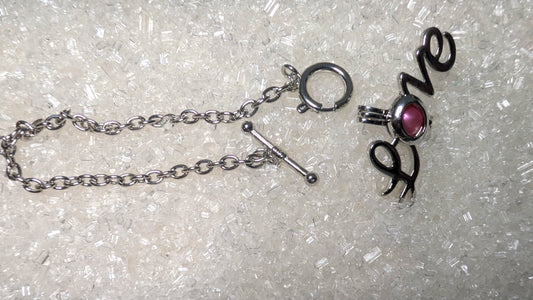 Silver plated Love cage bracelet