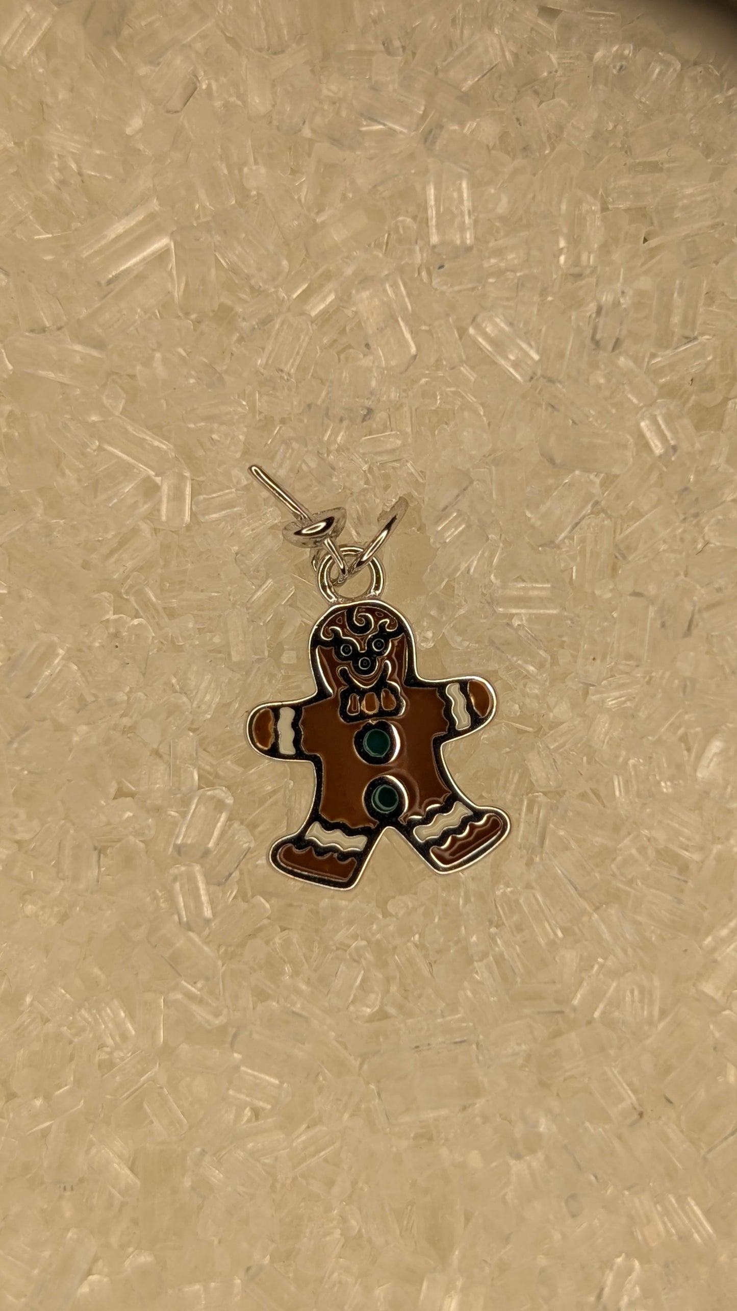 Ginger bread man pearl pendant
