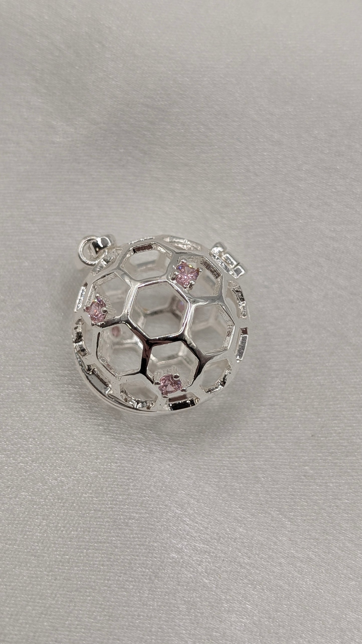 Edison cage with pink gems