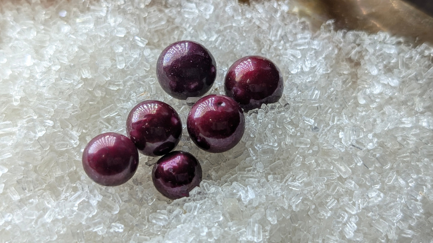 Black cherry/Christmas red Edison 9-13mm